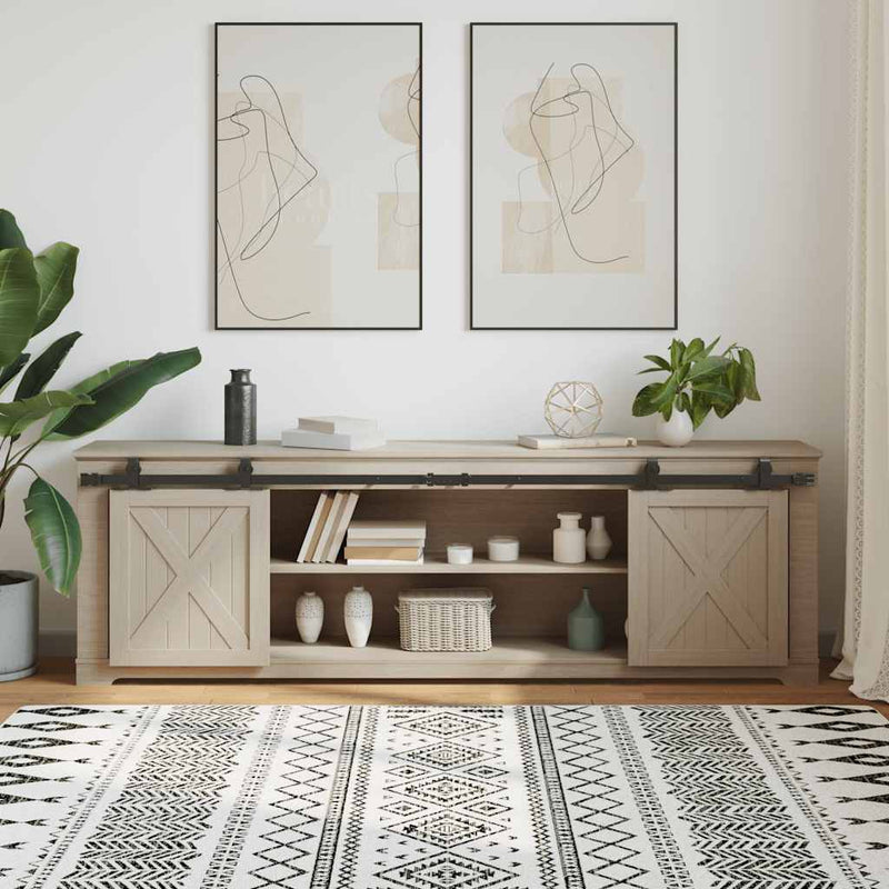 Load image into Gallery viewer, Vidaxl ophangset voor schuifdeur 200 cm koolstofstaal
