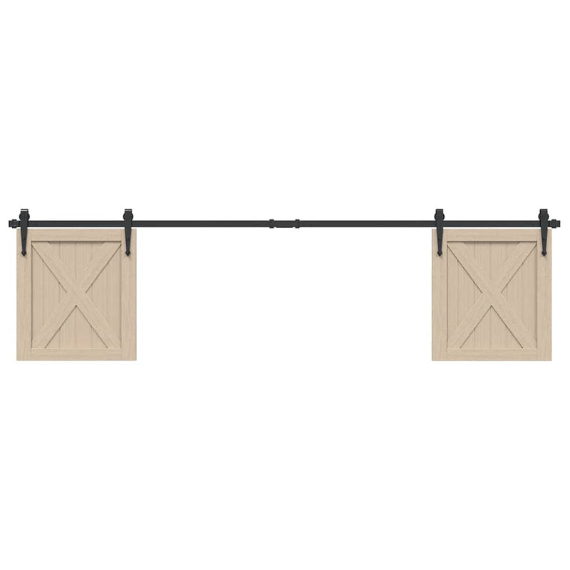 ギャラリービューアに画像をロードする, Vidaxl ophangset voor schuifdeur 200 cm koolstofstaal

