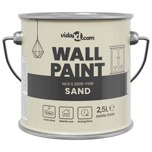 Vidaxl muurverf bruin 2,5 l wandprint