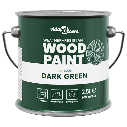 Vidaxl houtverf groen 16,5 x 16,5 x 16 cm wandprint
