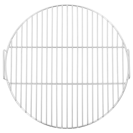 Vidaxl barbecuerooster met handgrepen rond ø44,5 cm 304 roestvrijstaal