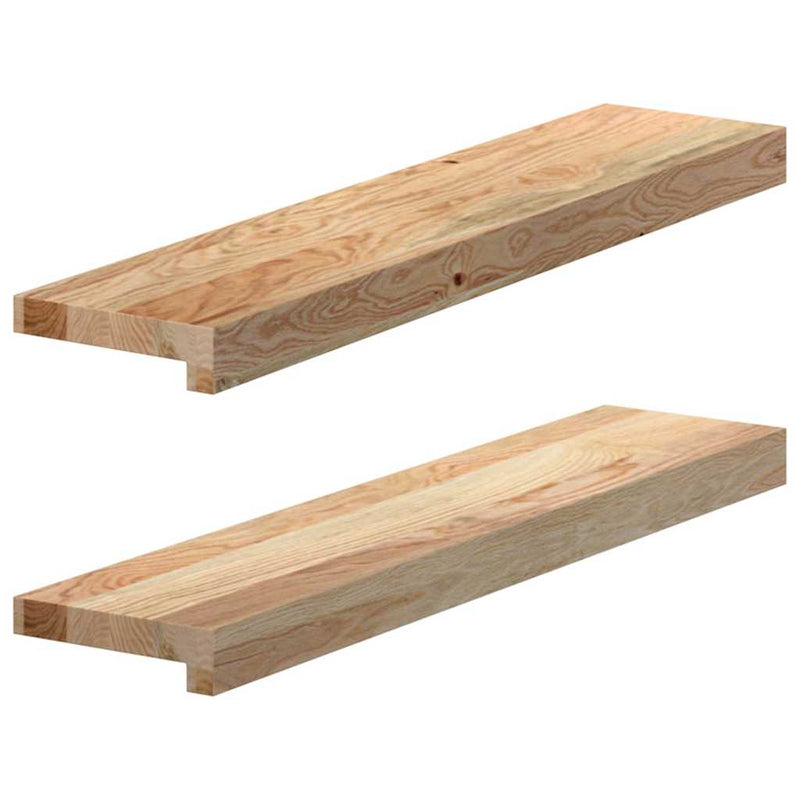 Load image into Gallery viewer, Vidaxl vensterbanken 2 st onbehandeld 70x15x2 cm massief eikenhout
