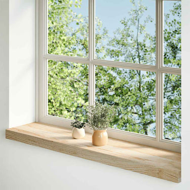 Vidaxl vensterbanken 2 st onbehandeld 70x20x2 cm massief eikenhout