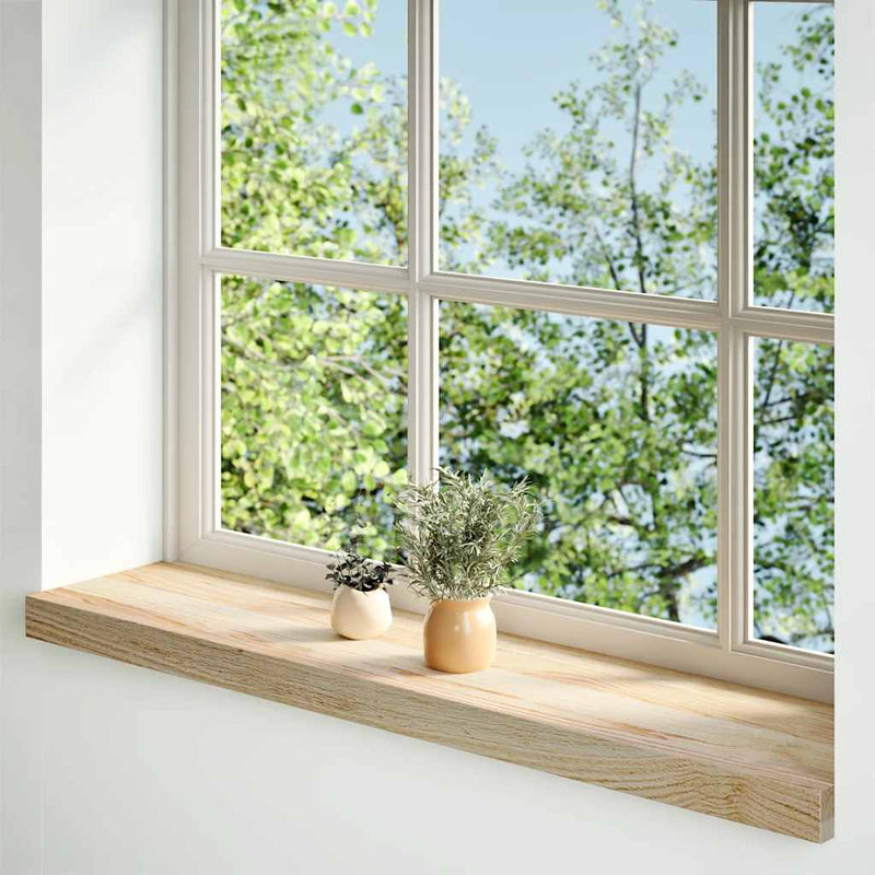 Load image into Gallery viewer, Vidaxl vensterbanken 2 st onbehandeld 80x20x2 cm massief eikenhout
