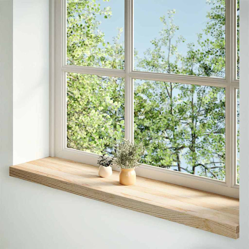 Load image into Gallery viewer, Vidaxl vensterbanken 2 st onbehandeld 100x25x2 cm massief eikenhout

