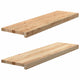 Vidaxl vensterbanken 2 st onbehandeld 90x30x2 cm massief eikenhout