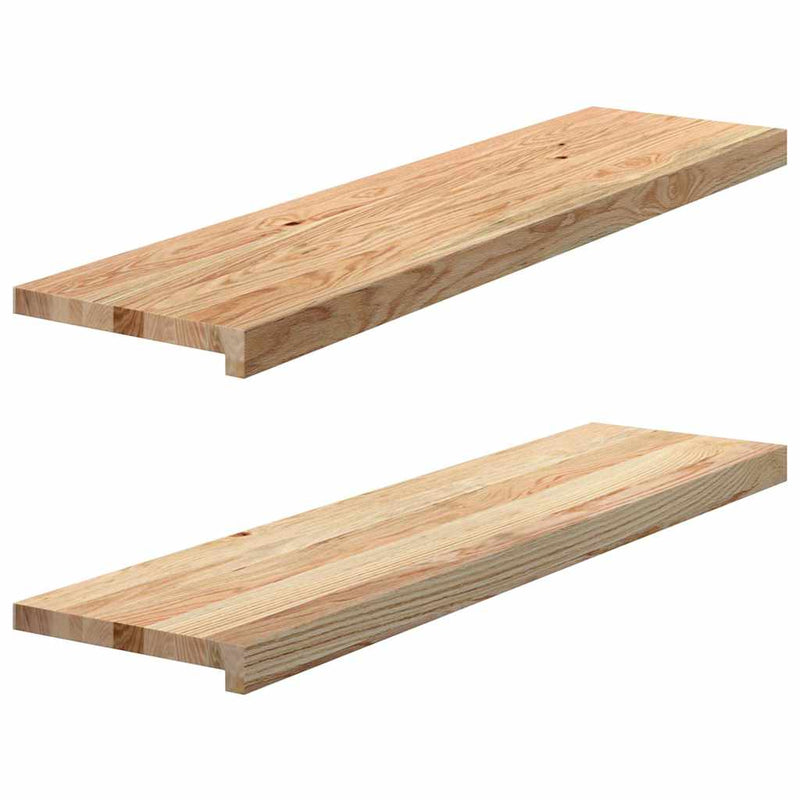 Load image into Gallery viewer, Vidaxl vensterbanken 2 st onbehandeld 100x30x2 cm massief eikenhout
