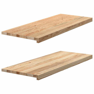 Vidaxl vensterbanken 2 st onbehandeld 100x40x2 cm massief eikenhout