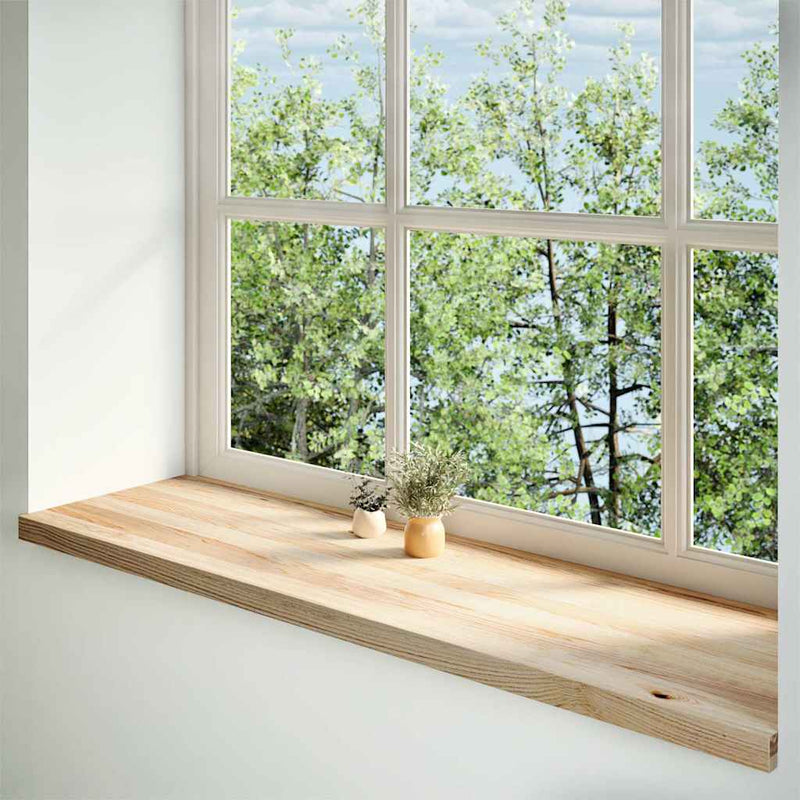 Afbeelding laden in galerijviewer, Vidaxl vensterbanken 2 st onbehandeld 140x40x2 cm massief eikenhout
