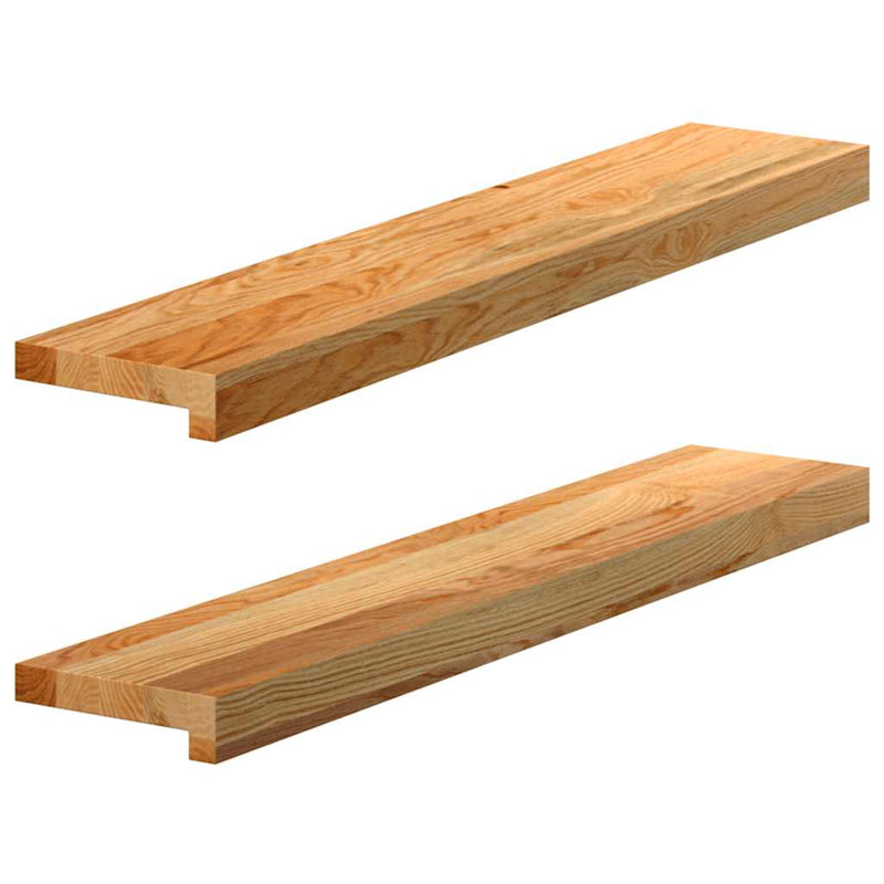 Load image into Gallery viewer, Vidaxl vensterbanken 2 st 80x15x2 cm massief eikenhout lichtbruin
