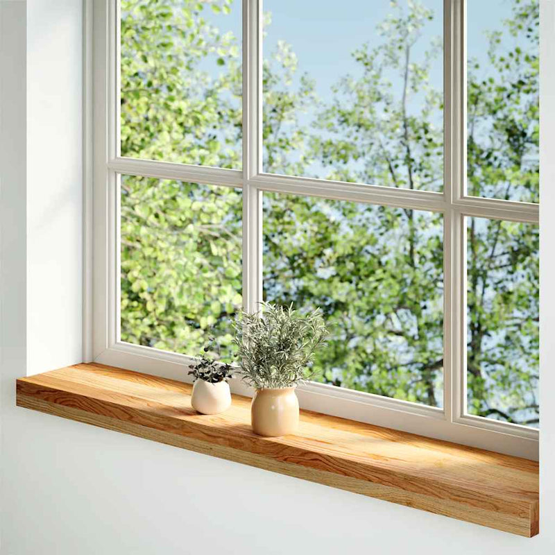 Load image into Gallery viewer, Vidaxl vensterbanken 2 st 80x15x2 cm massief eikenhout lichtbruin
