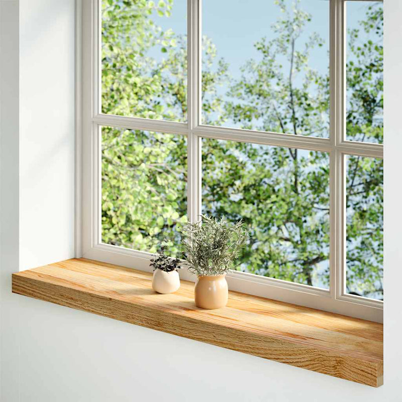 Load image into Gallery viewer, Vidaxl vensterbanken 2 st 100x20x2 cm massief eikenhout lichtbruin
