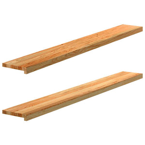 Vidaxl vensterbanken 2 st 160x20x2 cm massief eikenhout lichtbruin
