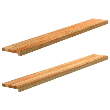 Vidaxl vensterbanken 2 st 160x20x2 cm massief eikenhout lichtbruin