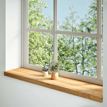Vidaxl vensterbanken 2 st 110x25x2 cm massief eikenhout lichtbruin