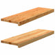 Vidaxl vensterbanken 2 st 80x30x2 cm massief eikenhout lichtbruin