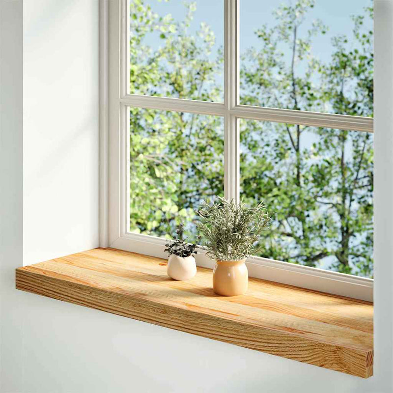 Afbeelding laden in galerijviewer, Vidaxl vensterbanken 2 st 90x30x2 cm massief eikenhout lichtbruin
