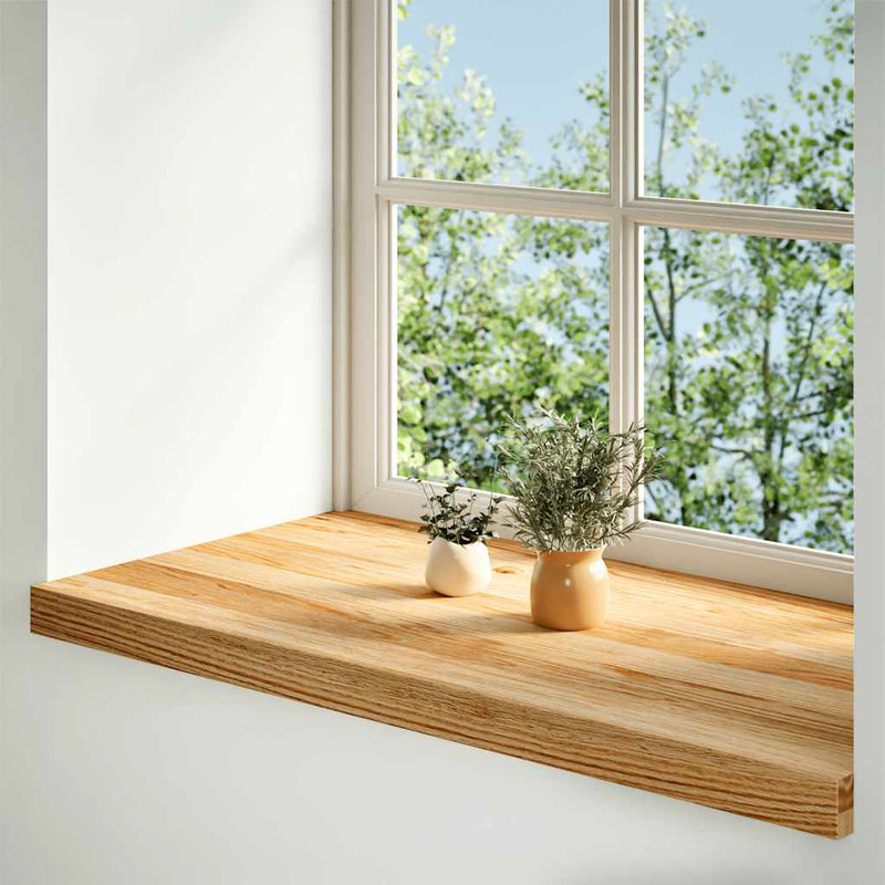 Afbeelding laden in galerijviewer, Vidaxl vensterbanken 2 st 80x40x2 cm massief eikenhout lichtbruin
