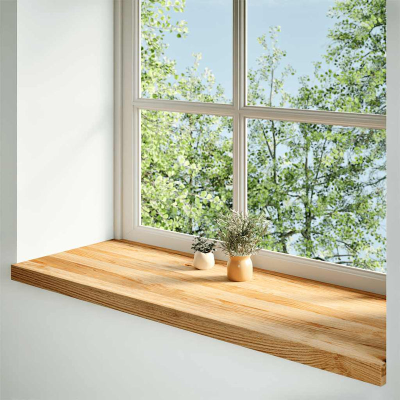 Afbeelding laden in galerijviewer, Vidaxl vensterbanken 2 st 110x40x2 cm massief eikenhout lichtbruin
