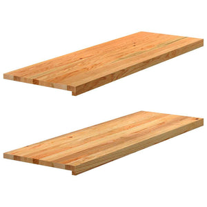 Vidaxl vensterbanken 2 st 120x40x2 cm massief eikenhout lichtbruin