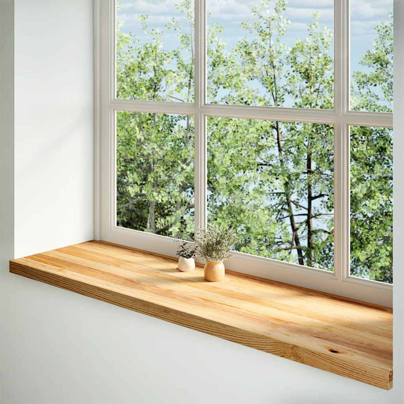 Afbeelding laden in galerijviewer, Vidaxl vensterbanken 2 st 140x40x2 cm massief eikenhout lichtbruin
