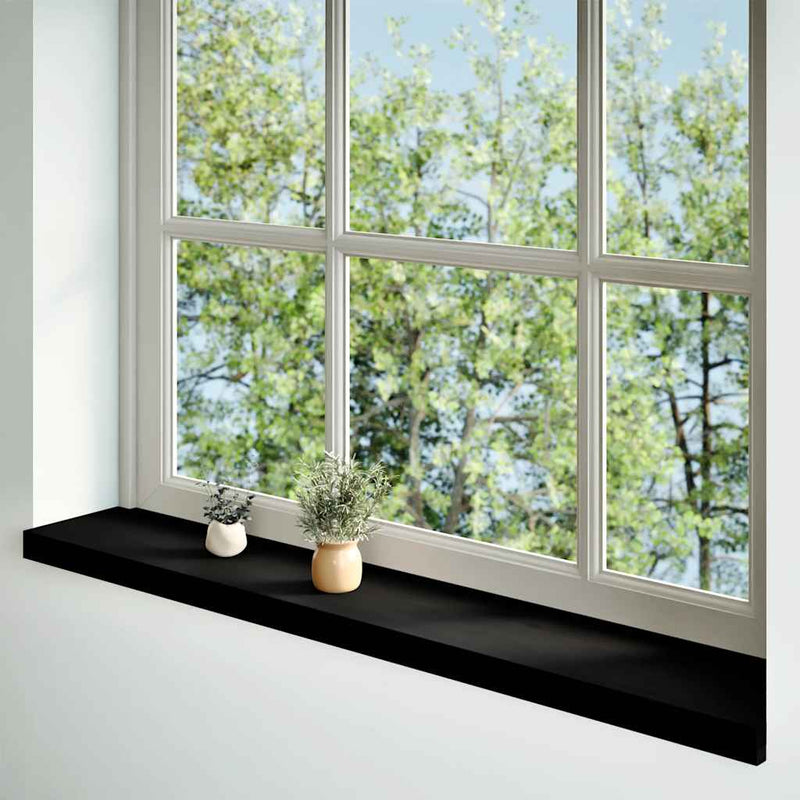 Load image into Gallery viewer, Vidaxl vensterbanken 2 st 140x20x2 cm massief eikenhout donkerbruin
