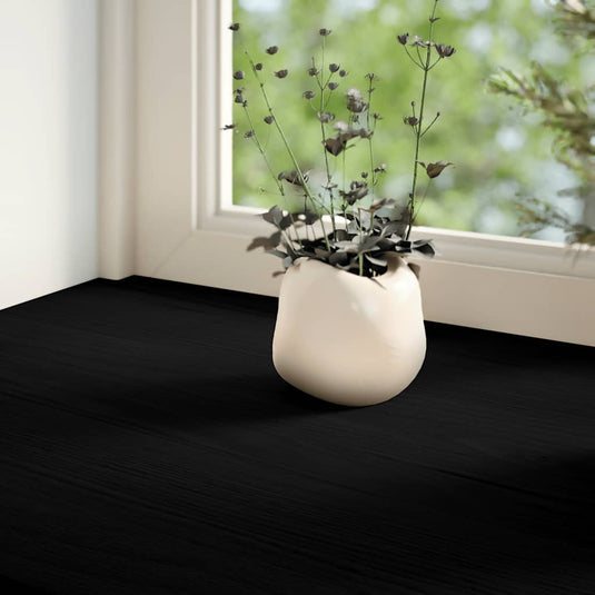 Vidaxl vensterbanken 2 st 110x25x2 cm massief eikenhout bruin-zwart