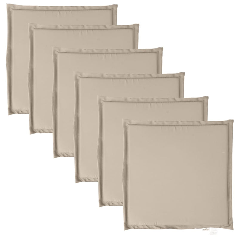Load image into Gallery viewer, Vidaxl tuinzitkussens 6 st vierkant 45x45x2 cm taupe
