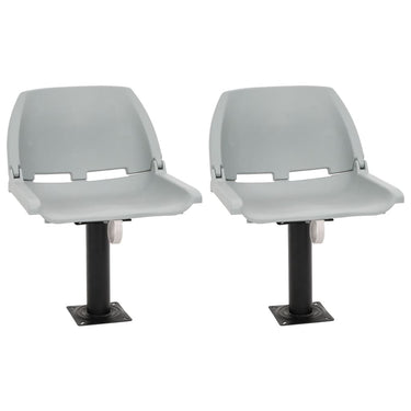 Vidaxl 4-delige bootstoelenset inklapbaar 48x51x41 cm grijs