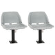Vidaxl 4-delige bootstoelenset inklapbaar 48x51x41 cm grijs
