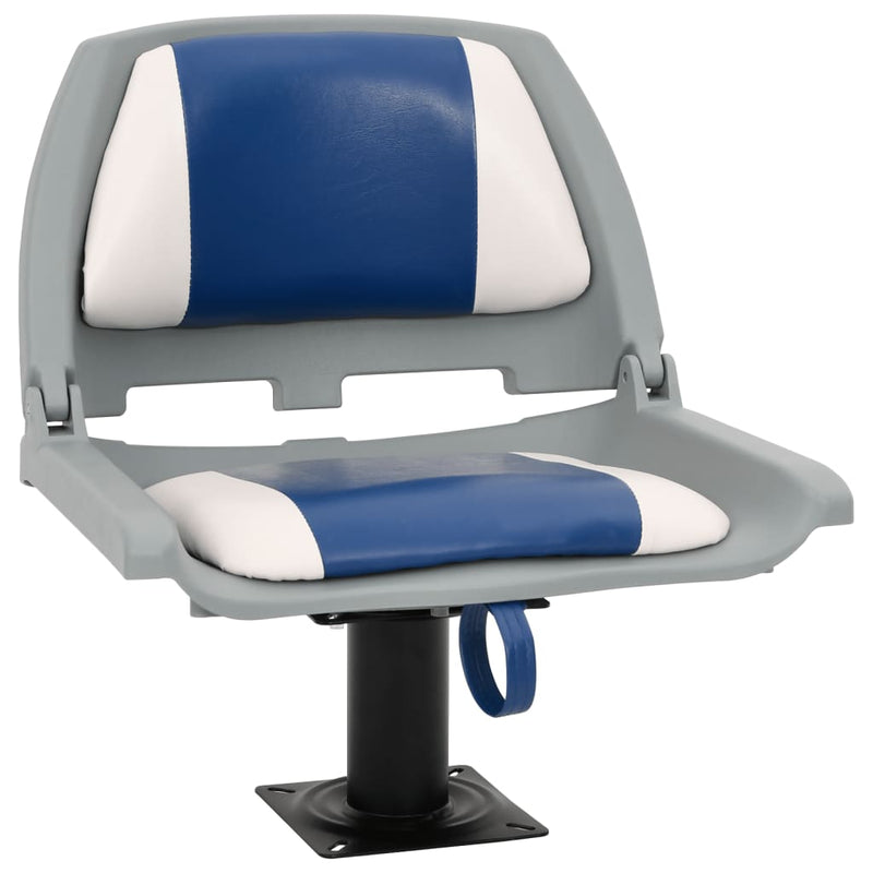 Load image into Gallery viewer, Vidaxl 4-delige bootstoelenset inklapbaar 48x51x41 cm blauw en wit
