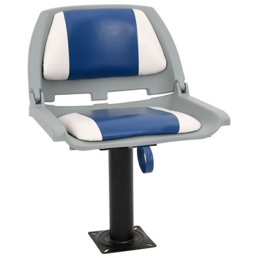 Vidaxl 4-delige bootstoelenset inklapbaar 48x51x41 cm blauw en wit
