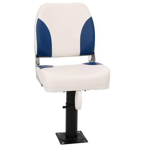 Vidaxl bootstoel 1 set inklapbaar 41x36x48 cm blauw en wit