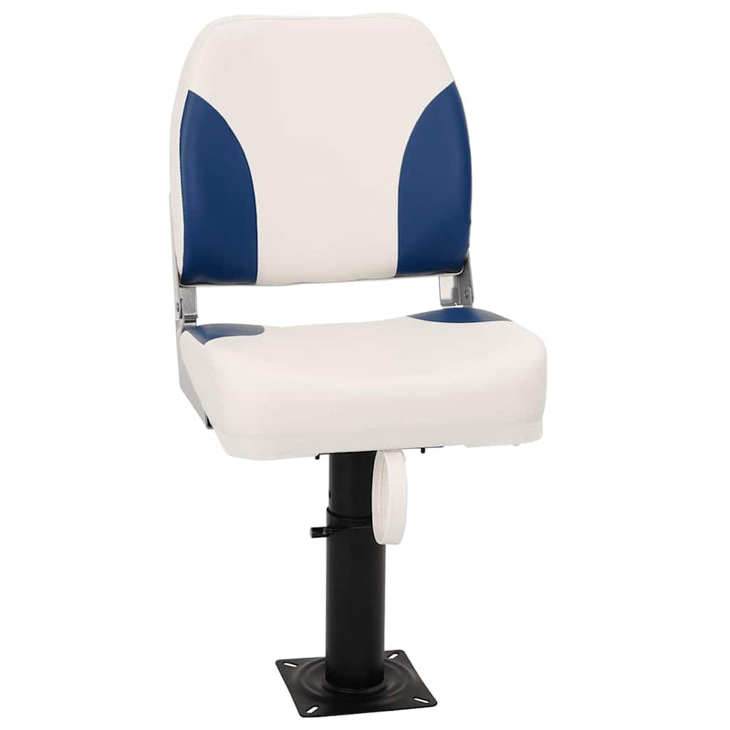 Afbeelding laden in galerijviewer, Vidaxl bootstoel 1 set inklapbaar 41x36x48 cm blauw en wit
