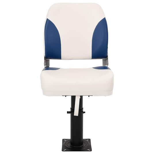 Vidaxl bootstoel 1 set inklapbaar 41x36x48 cm blauw en wit