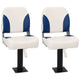 Vidaxl bootstoel 2 set inklapbaar 41x36x48 cm blauw en wit
