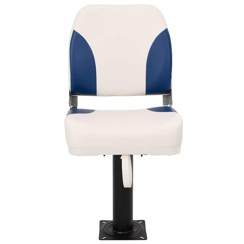Afbeelding laden in galerijviewer, Vidaxl bootstoel 2 set inklapbaar 41x36x48 cm blauw en wit
