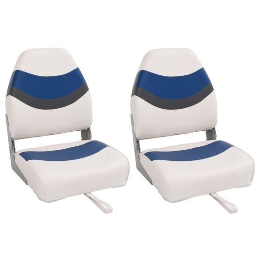 Vidaxl bootstoelen 2 st inklapbaar met hoge rugleuning 44x38x55 cm