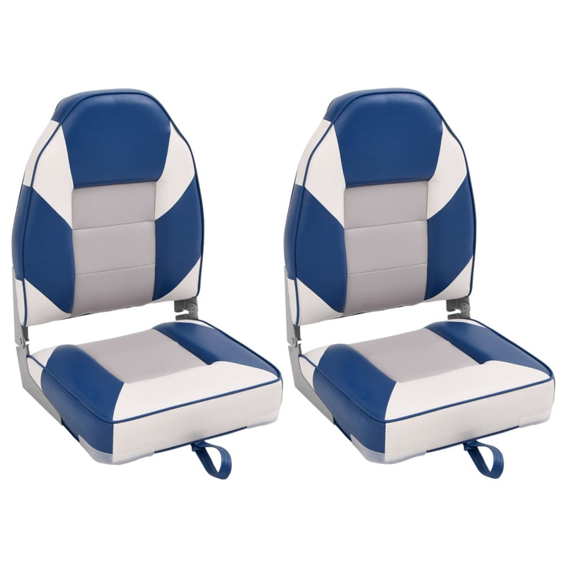Chargez l'image dans la visionneuse de la galerie, Vidaxl bootstoelen 2 st inklapbaar met hoge rugleuning 39x43x58 cm
