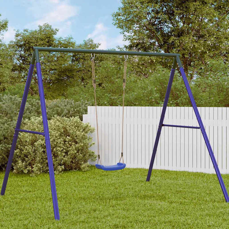 Load image into Gallery viewer, Vidaxl schommelzitje voor kinderen 1-persoons verstelbaar touw blauw
