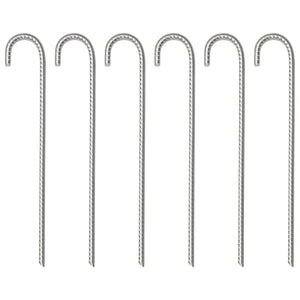 Vidaxl tentharingen 6 st ø10 mm 37 cm gegalvaniseerd staal
