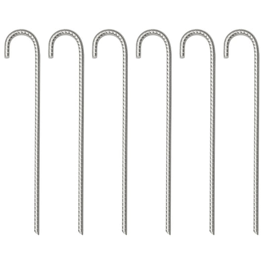 Vidaxl tentharingen 6 st ø10 mm 37 cm gegalvaniseerd staal