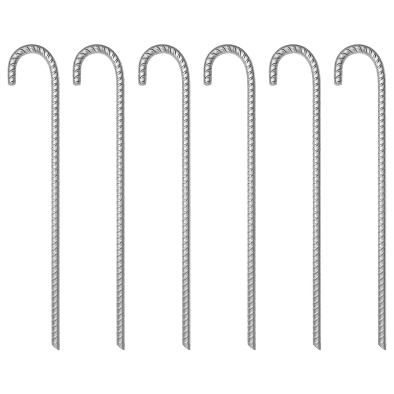 Load image into Gallery viewer, Vidaxl tentharingen 6 st ø12 mm 41,5 cm gegalvaniseerd staal
