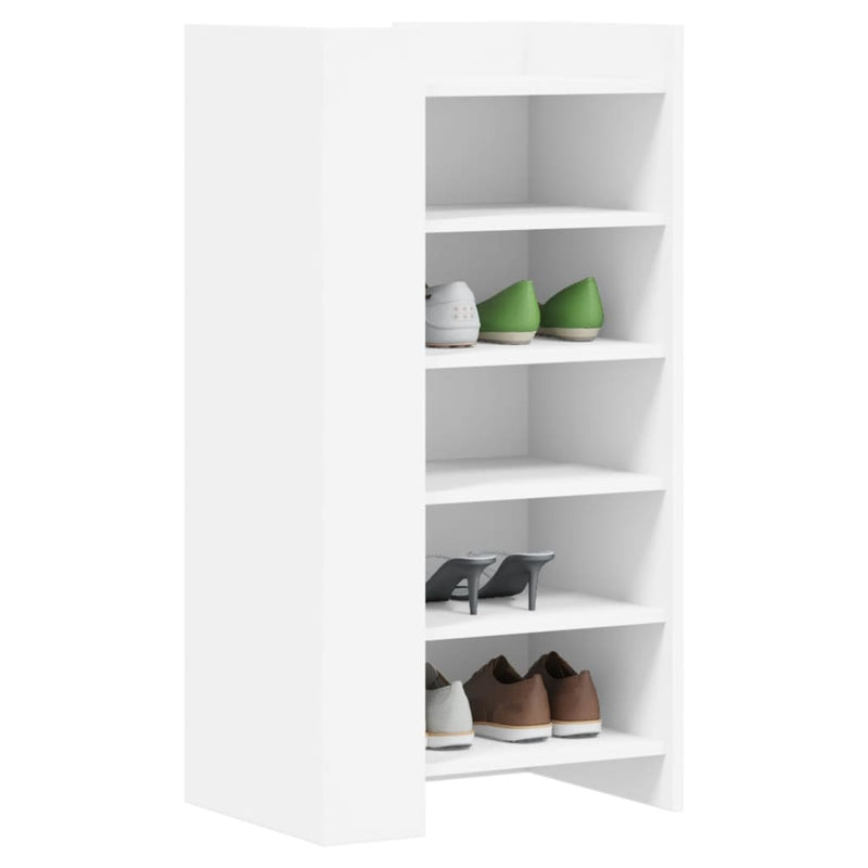 Load image into Gallery viewer, Vidaxl schoenenkast 52x37,5x100 cm bewerkt hout wit
