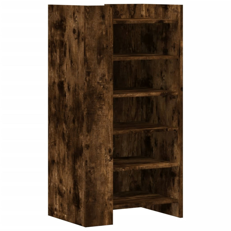 Laden Sie das Bild in Galerie -Viewer, Vidaxl schoenenkast 52x37,5x100 cm bewerkt hout gerookt eikenkleurig
