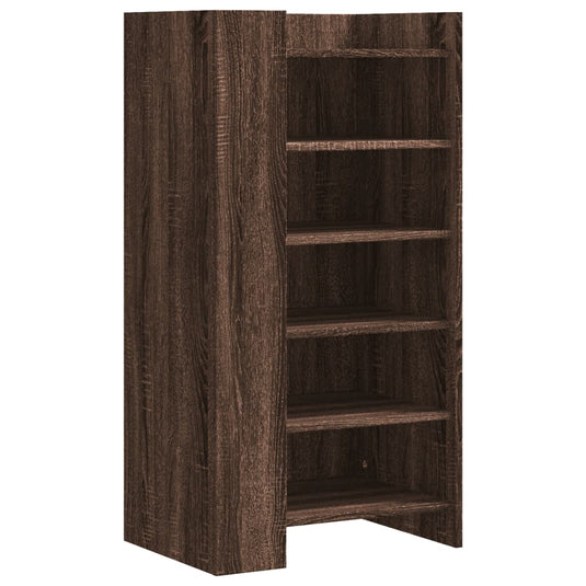 Vidaxl schoenenkast 52x37,5x100 cm bewerkt hout bruin eikenkleurig