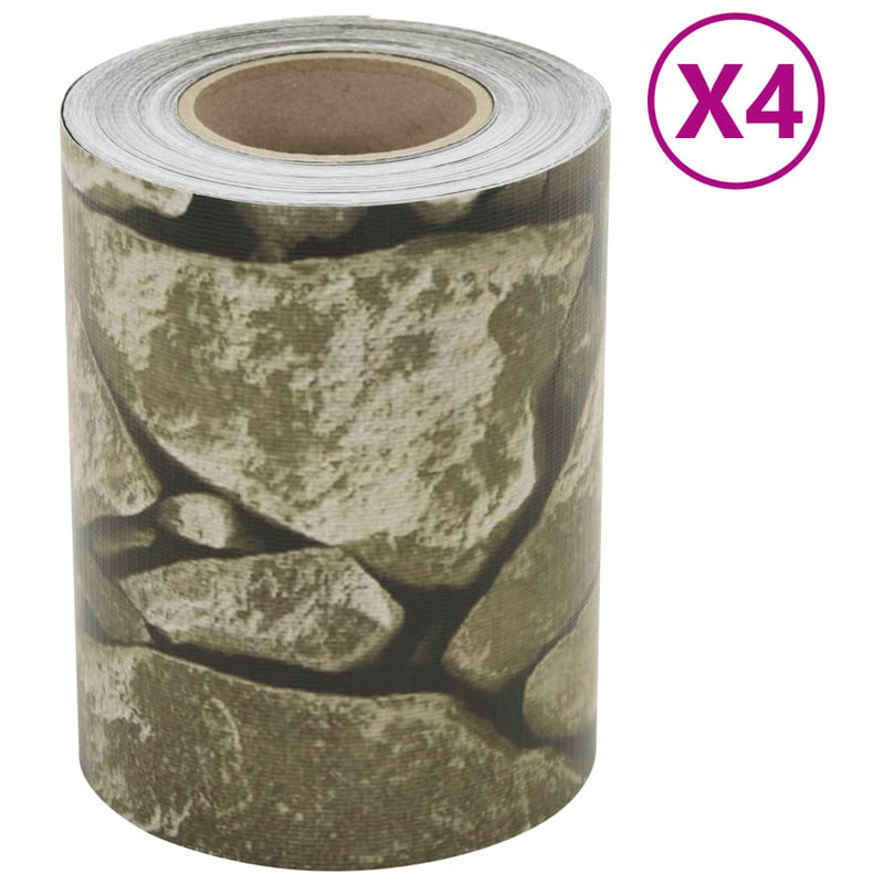 Load image into Gallery viewer, VidaXL Tuinscherm 4 st steenpatroon 35x0,19 m PVC grijs
