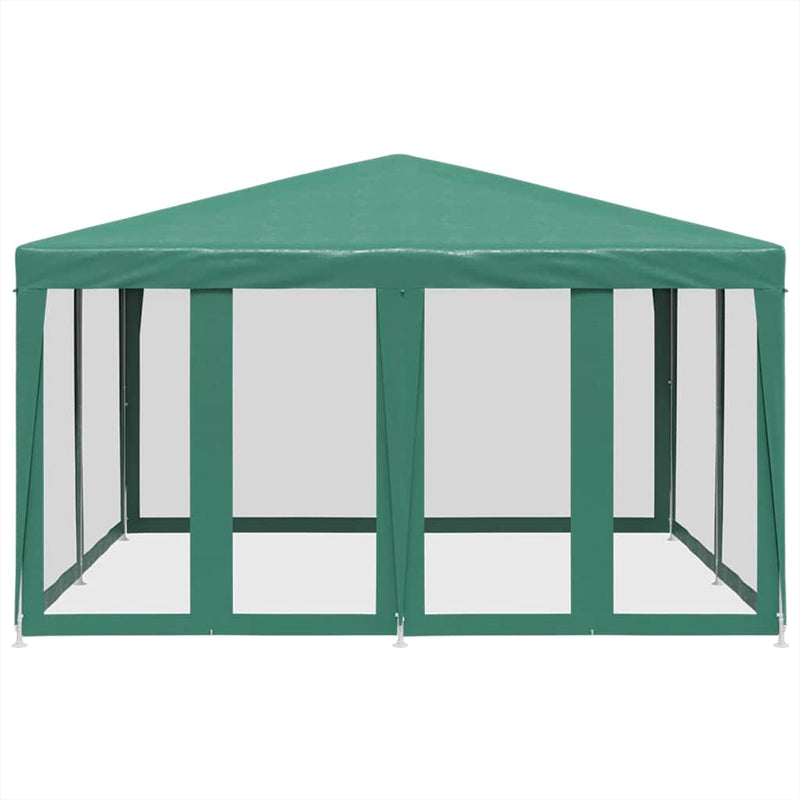 Load image into Gallery viewer, Vidaxl partytent met 8 mesh zijwanden 4x4 m hdpe groen
