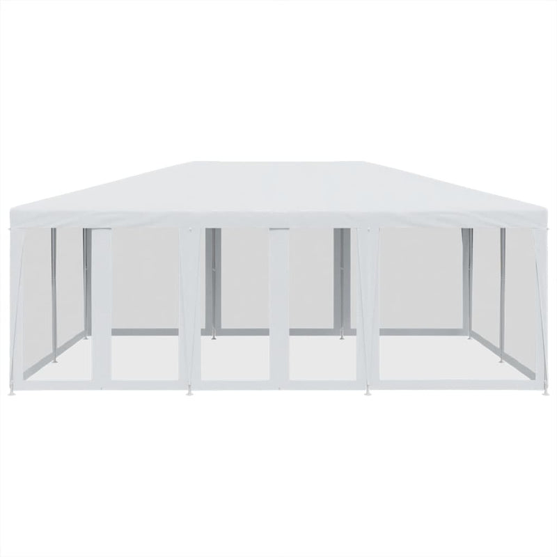 Load image into Gallery viewer, Vidaxl partytent met 10 mesh zijwanden 6x4 m hdpe wit
