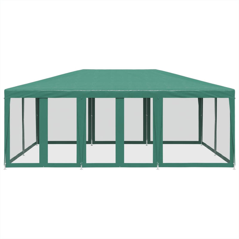 Load image into Gallery viewer, Vidaxl partytent met 10 mesh zijwanden 6x4 m hdpe groen
